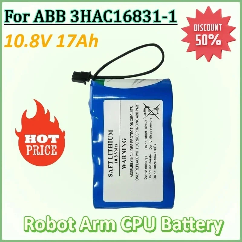 

High-CapacityBattery for ABB 3HAC16831-1 10.8V 17Ah Robot Arm CPU Non-rechargeable Lithium Battery Pack