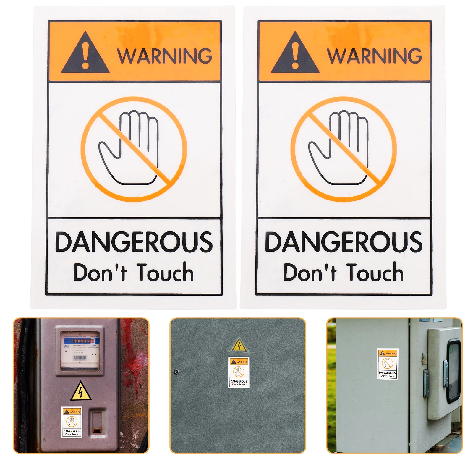 

2pcs Don'T Touch Warning Sticker Safety Sign Decal For Warehouse Machine Equipment No Touch Sign Stickers Caution Decal Safety