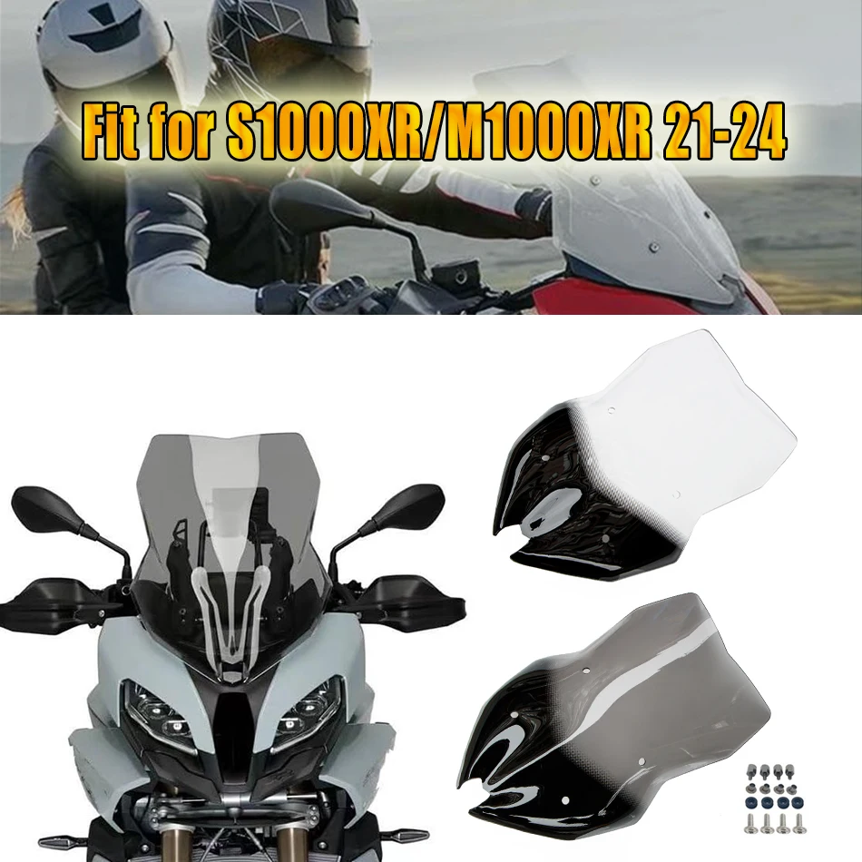 

Fit for 2020 - 2024 BMW S1000XR M1000XR Motorcycle Windshield Windscreen S1000 XR M1000 XR 51cm Wind Screen 2022 2023 2024