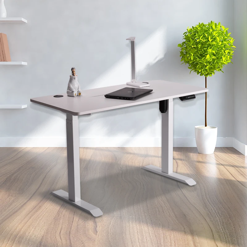

White Smart Modern Home Office Work Lift Sit up Executive Laptop Height Adjustable Standing Computer Desk