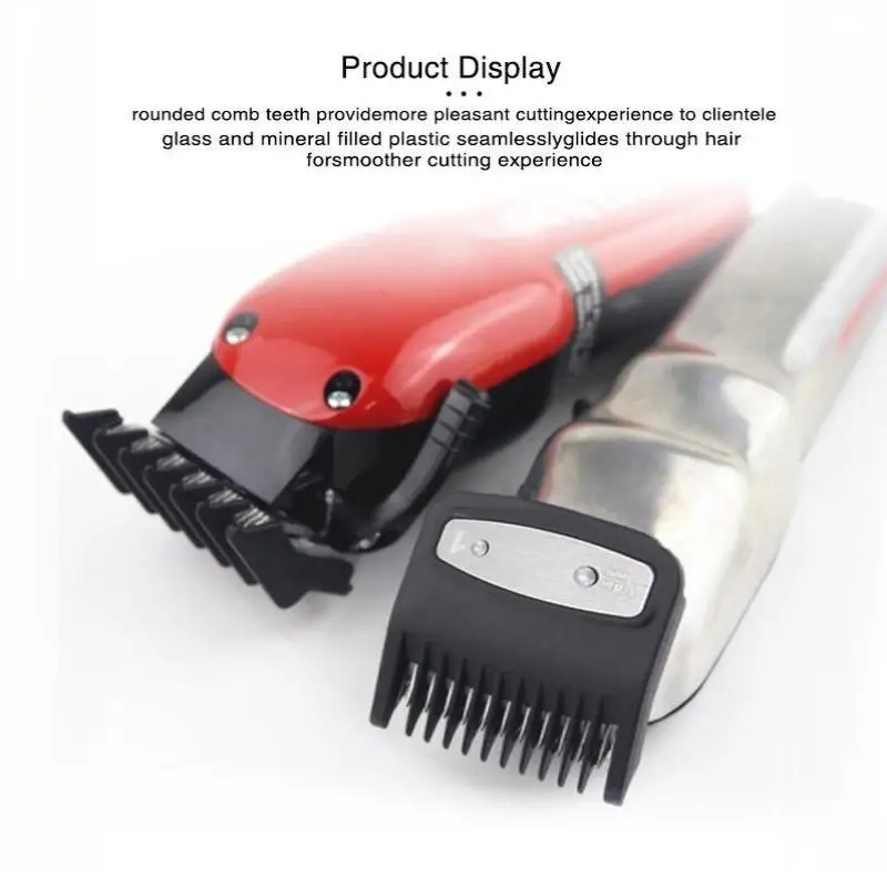 8-teiliges Set mit rutschfesten Aufsätzen für professionelle Haarschneidemaschinen, ideal als Zubehör für Friseure und für den Heimgebrauch. – Detail 10