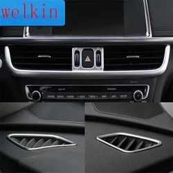 WELKINRY For Kia K5 JF 4th Generation 2016-2020 Optima Car Console Central Middle Air Conditioning Outlet Air Vent Cover Trim