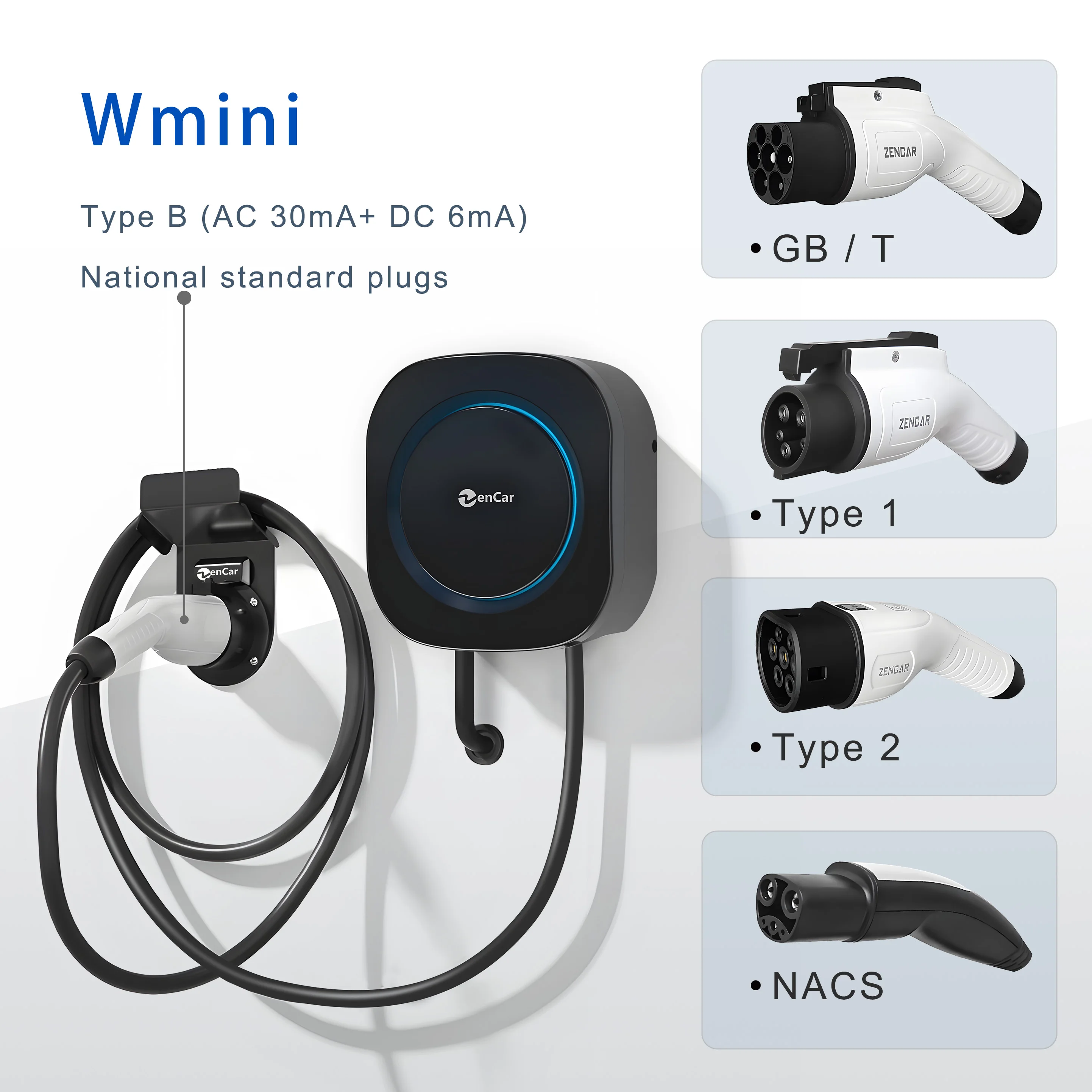 TUV CB UKCA 11kW 16A Type 2 EV Wallbox Charger Smart WiFi APP Electric Vehicle Charging Station For Home And Commercial Use