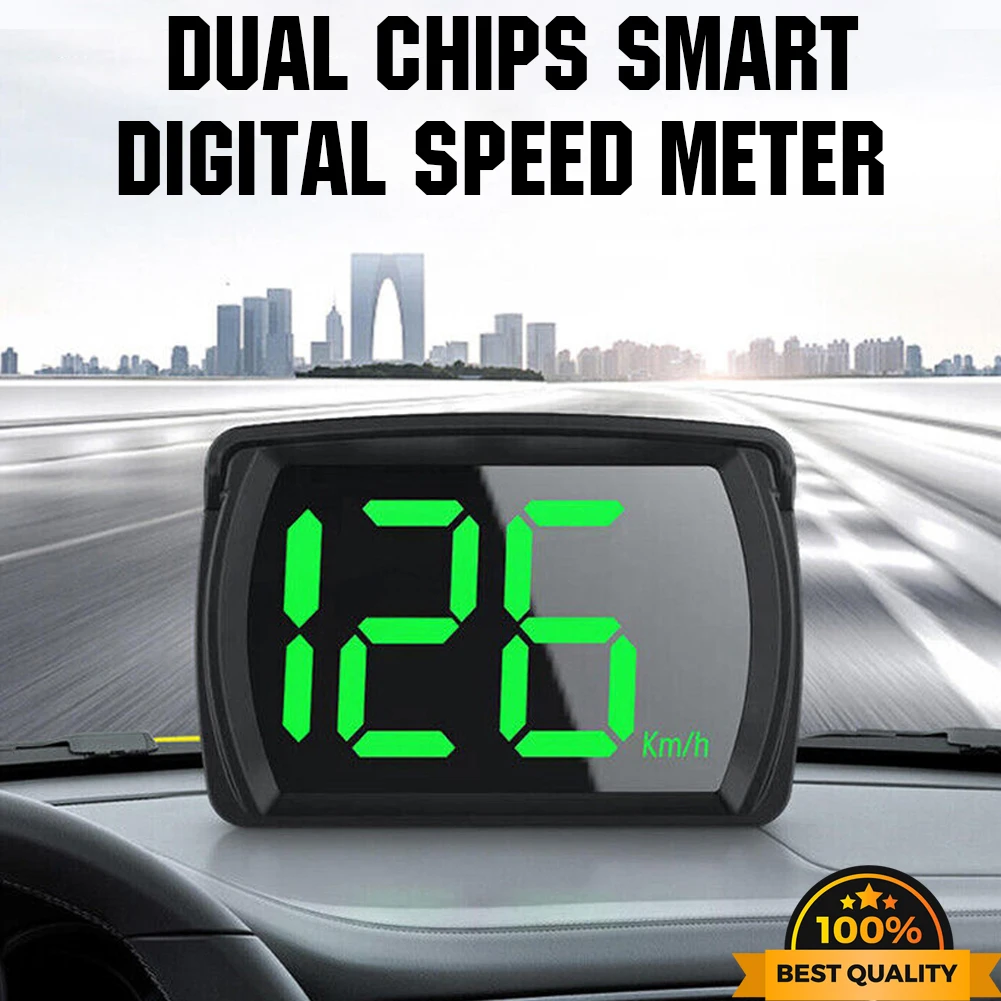 Universal Digital GPS Speedometer Dual Chips Smart Digital Speed Meter HD LCD Display Plug and Play Big Font for All Vehicle