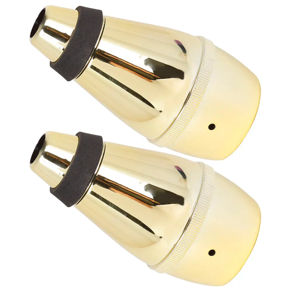 2Pcs Trumpet Mute Small Plastic Noise Reduction Practice Mutes Easy Installation Straight Mute Trumpet Accessories for Beginners