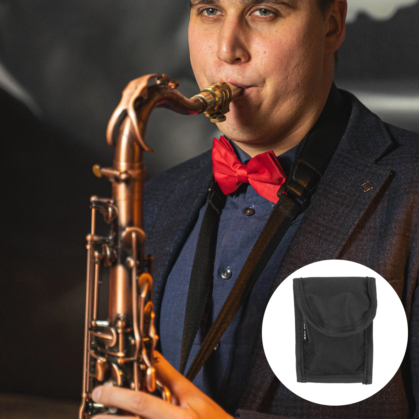 

Mouthpiece Storage Pouch Flute Head Bag Trumpet Alto Saxophone Durable Oxford Cloth Compact Accessory Pouch Mouthpiece Container