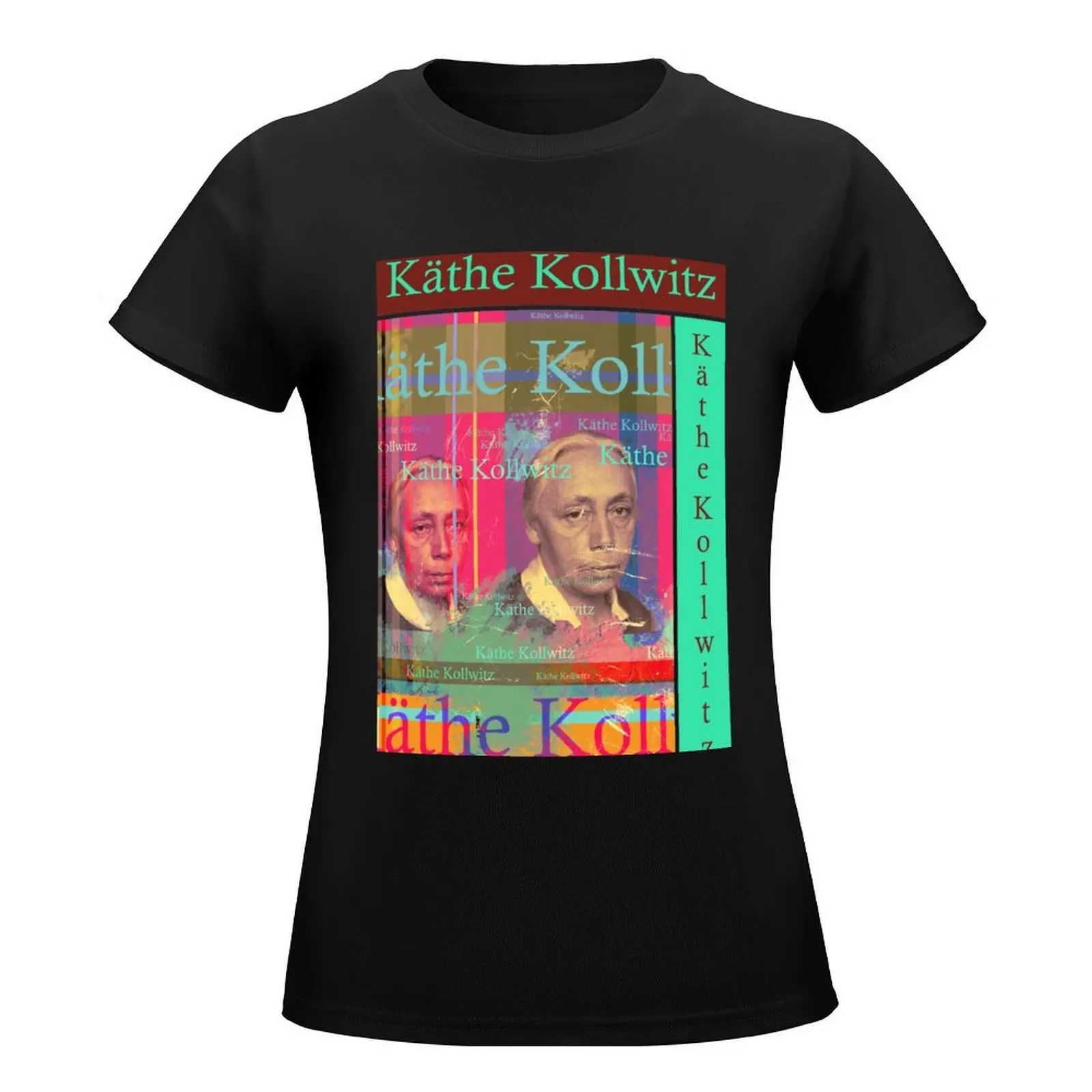 Beautiful K?the Kollwitz portrait, aesthetic collage of the well-known German artist and sculptor T-Shirt