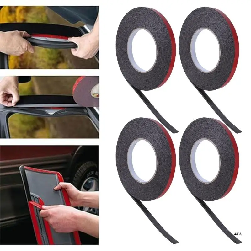 4 Rolls Heavy Duty Double Sided Foam Tape Strong Mounting Adhesive Tape Car Exterior Tape Waterproof Car Stickers