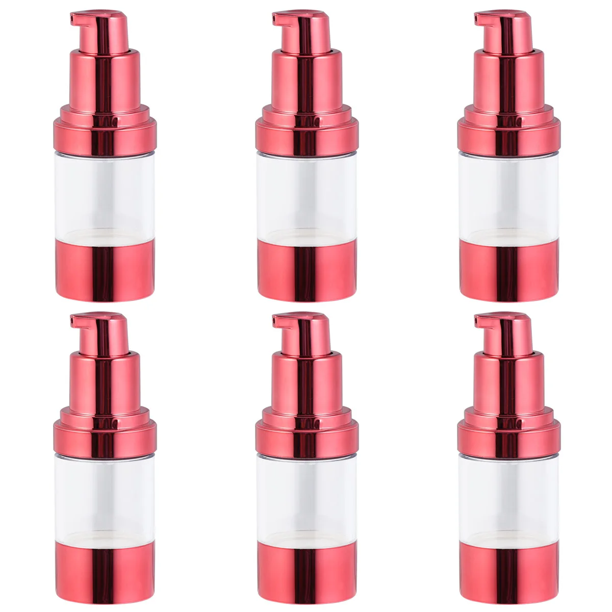 6Pcs 15ml Plastic Lotion Bottles Storage Elegant Travel Set Durable Lightweight Leakproof Subpackaging