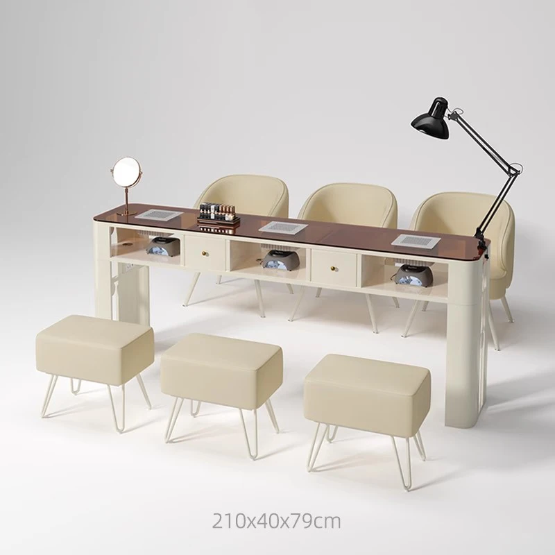 

Luxury Beauty Nail Table Professional Display Equipment Manicurist Tables Drawers Mesa De Manicure Salon Home Furnishings