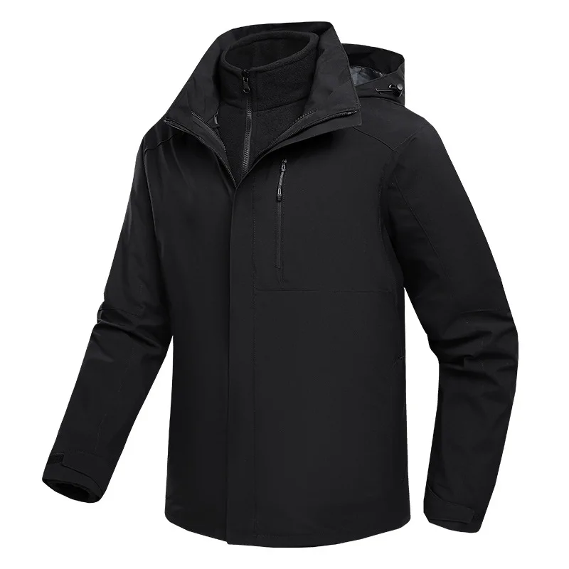 

Outdoor Jacket Men Three-in-one Autumn And Winter Velvet Thickened Casual Jacket Waterproof And Breathable Entering Tibet Jacket