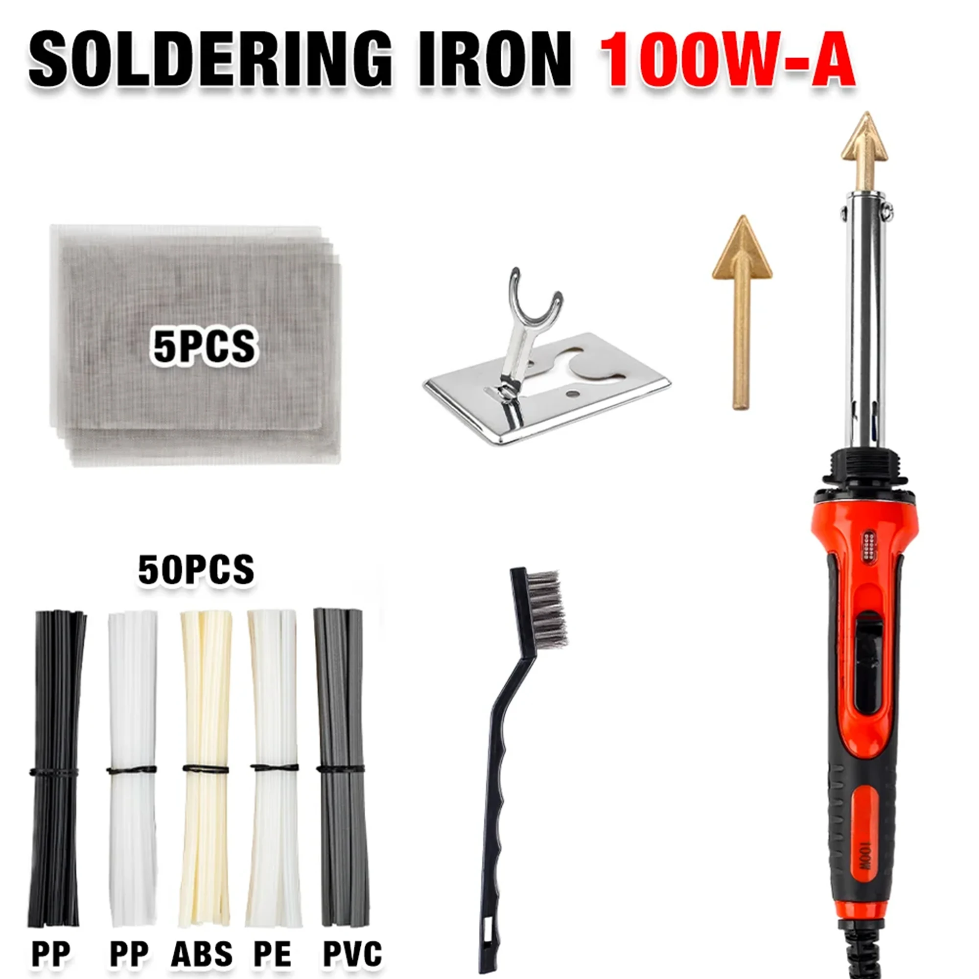 50 W/100 W Thuis Lederen Strijken Tool Crack Reparatie Smoothing Tool Reparatie Plastic Soldeerbout Auto Bumper lasmachine, Gereedschap