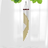 1PC Wind Chimes 12 Tubes Aluminum Metal Pipe Bells Musical Gold/silver Ornaments For Household Garden School DIY Decoraction