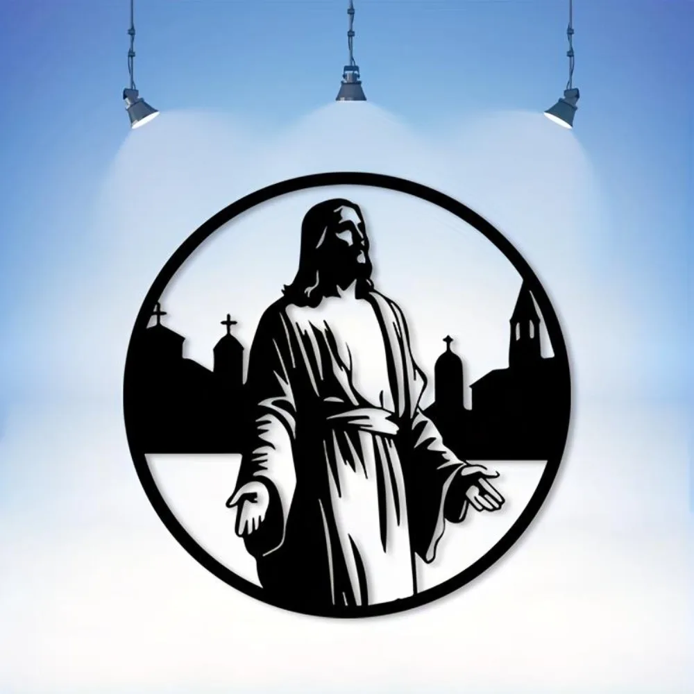 CIFbuy Vintage Savior Aluminum Wall Art 12x16in Waterproof Rustproof Christian Dove Cross Decor for Living Room Home