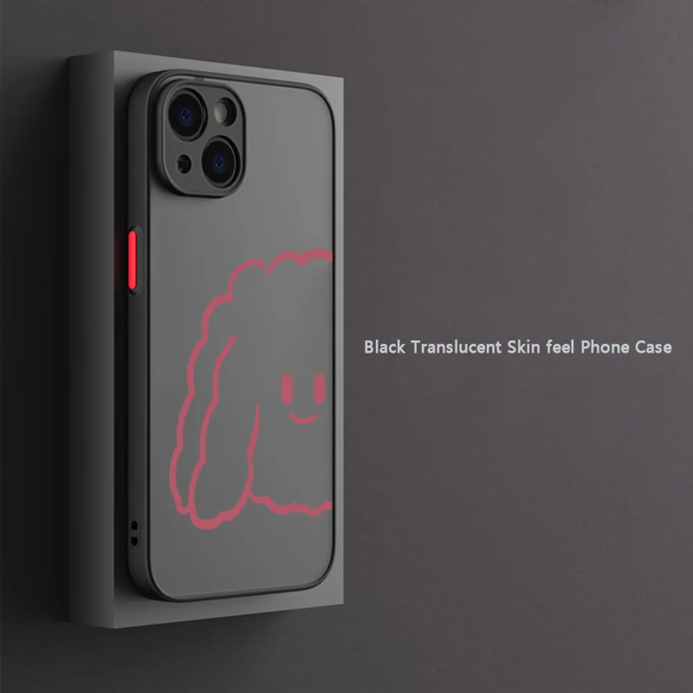 샤오미 10t 레드미 휴대폰 케이스, 노트 9, 10 프로, 9t, 9t, 9c, 10a, 10c, 9s, 10s, 8, 7, 8t 만화 플레키 구름 질량, 블랙 반투명 커버