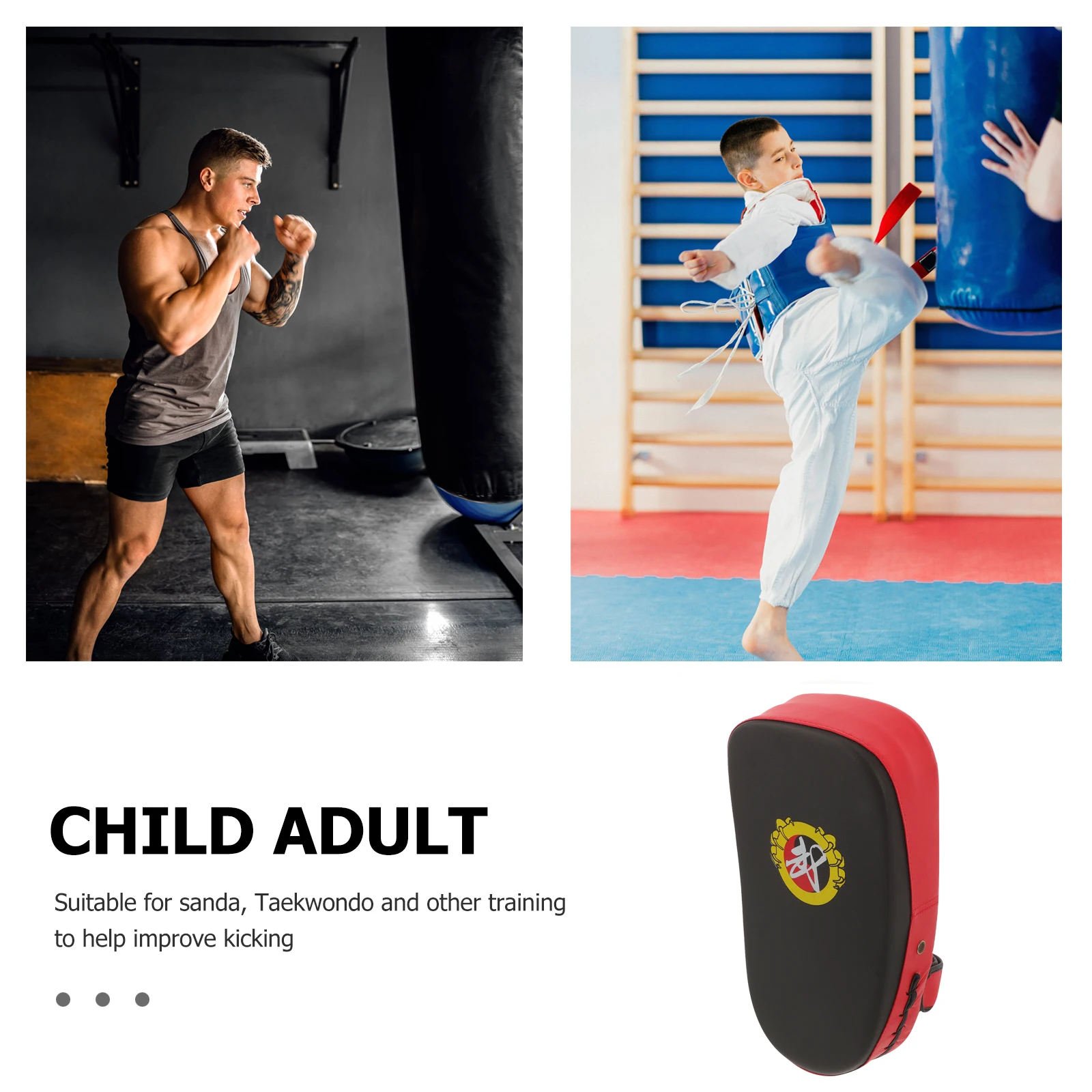

Thickened Durable PU Boxing Kicking Pads Training Shield Sports Thai Karate Martial Arts Gear Body Protector
