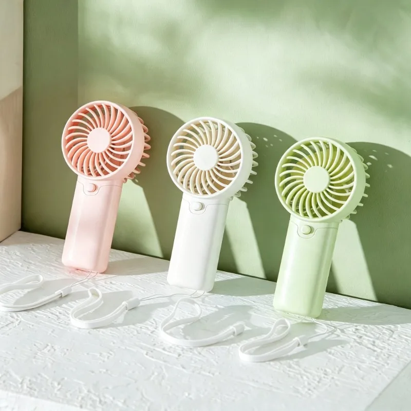 Mini Portable Handheld Fan Strong Wind Quiet Personal Fan for Office Outdoor Travel Desktop(Requires AAA Batteries,Not Included)
