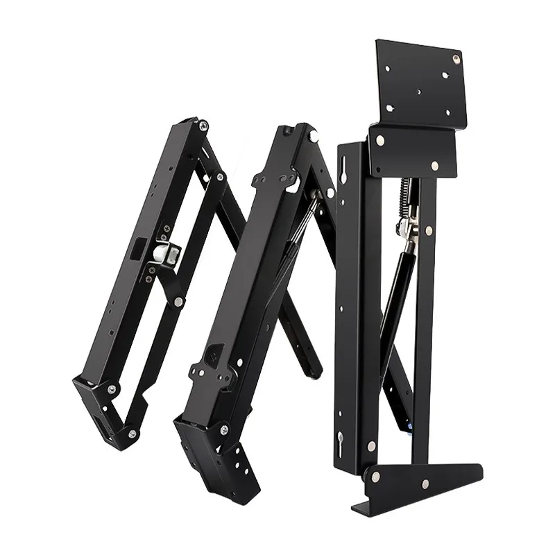 Hidden folding stool hardware entry door two-way buffer damping shoe changing stool entrance chair connector hardware