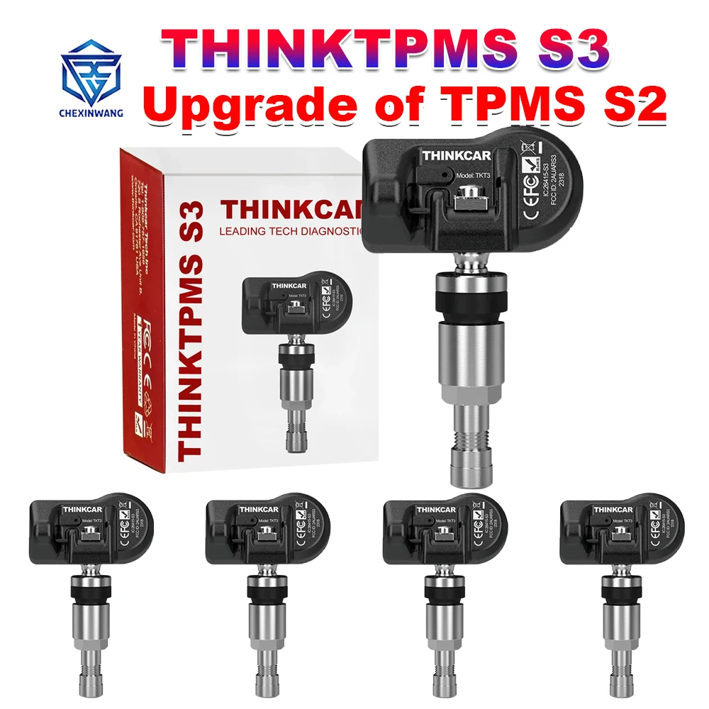 

THINKCAR THINKTPMS S3 Upgrade of S2 New Programmable Tire Pressure Monitoring Sensor 315/433MHz Car TPMS Activator Detector Tool