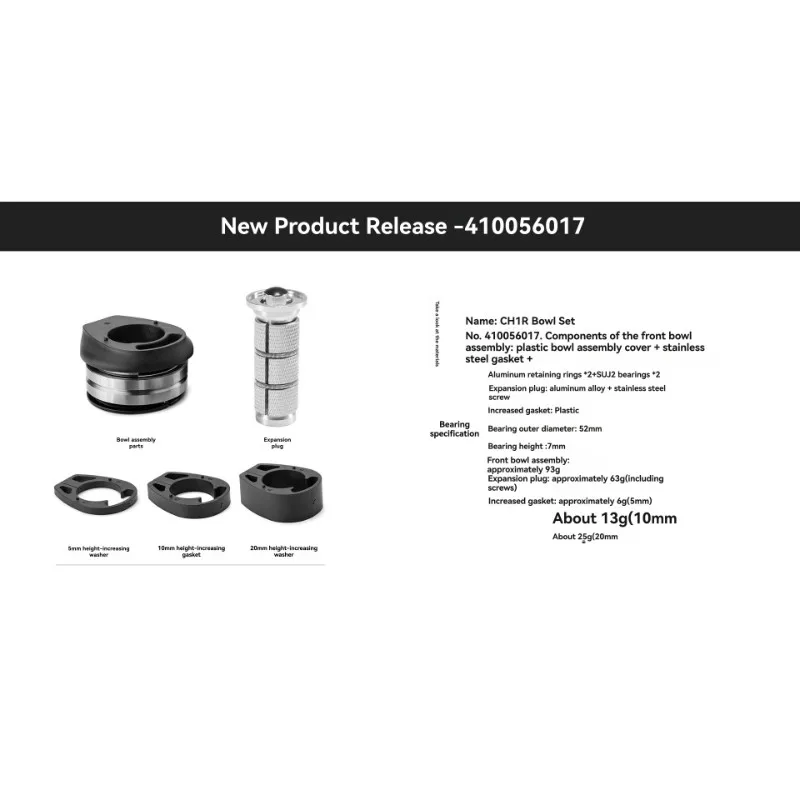 

ABVE-For Road Bike Compatible 52Mm Inner Bike Cable Routing Headset For Line Bearing Headset Integrated Handlebar Stem Kit