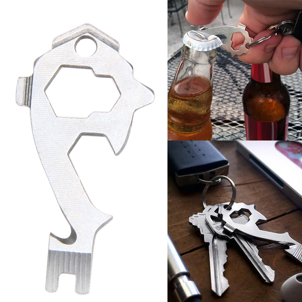 Portable Stainless Steel Pocket 20 In 1 Multi Tool Multi-use Keychain Bottle Opener Wrench Screwdriver for Outdoor