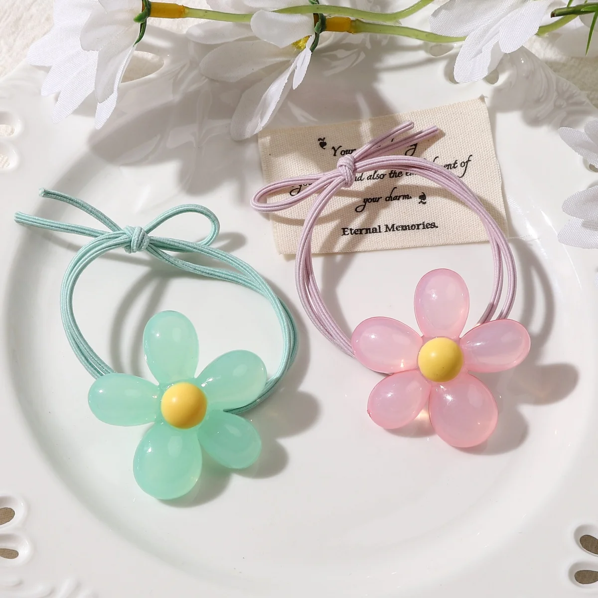 1/10Pcs Multi Color 40mm Acrylic Jelly Color Large Flower Beads For DIY Bracelet Hair Tie Phone Chain Jewelry Making Accessories