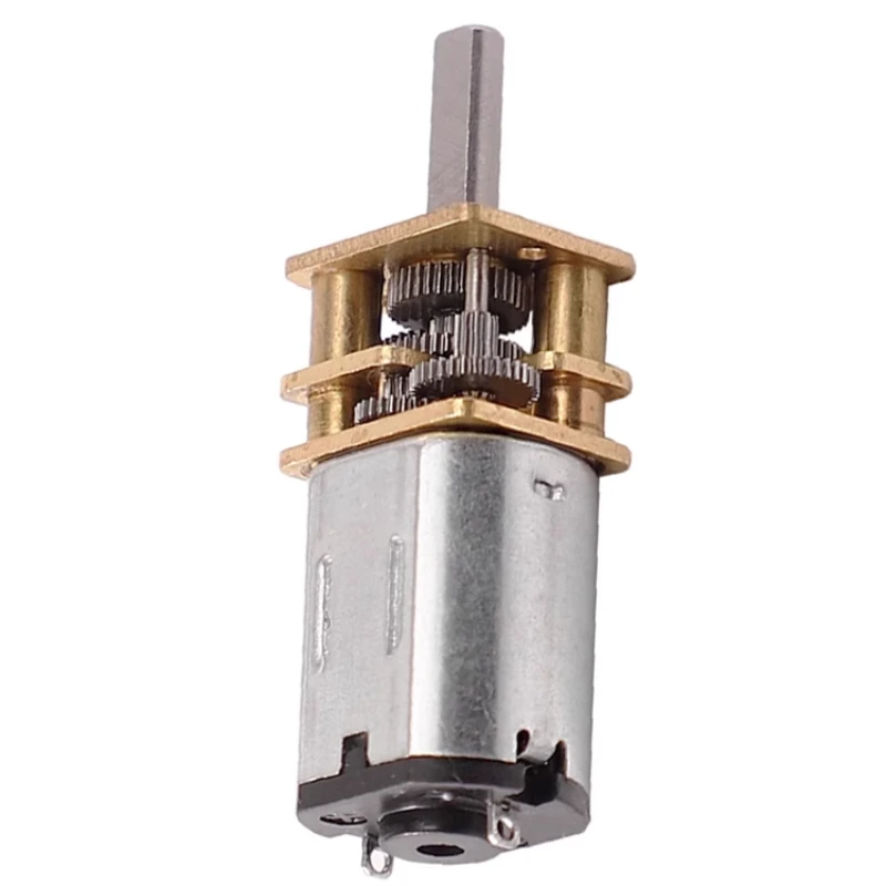 GA12-N20 Motor Roda Gigi DC Mikro 3V/6V/12V Multi-kecepatan (30RPM-1000RPM) untuk Robot Mobil Pintar