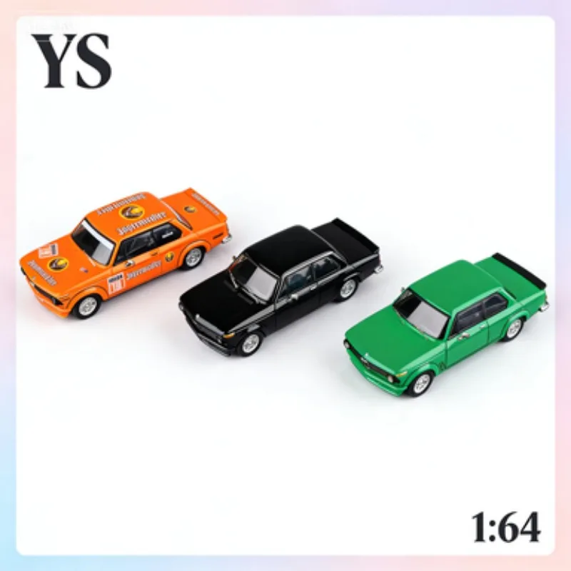 YS 1:64 BMW 02 Series 2002 Turbo, Cast Alloy Model, Adult High-End Static Collection Piece, Festival Gift.
