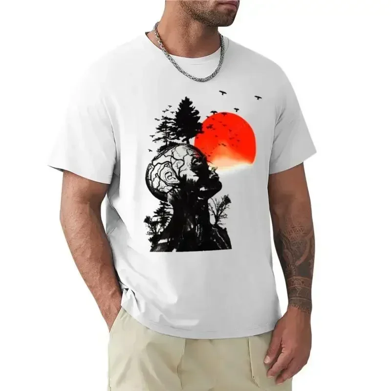 Camiseta gráfica en coton pour hommes, chemises de chat de médicaments d verano, nouveau t-shirt noir, gueule de bois, Alans, arbr