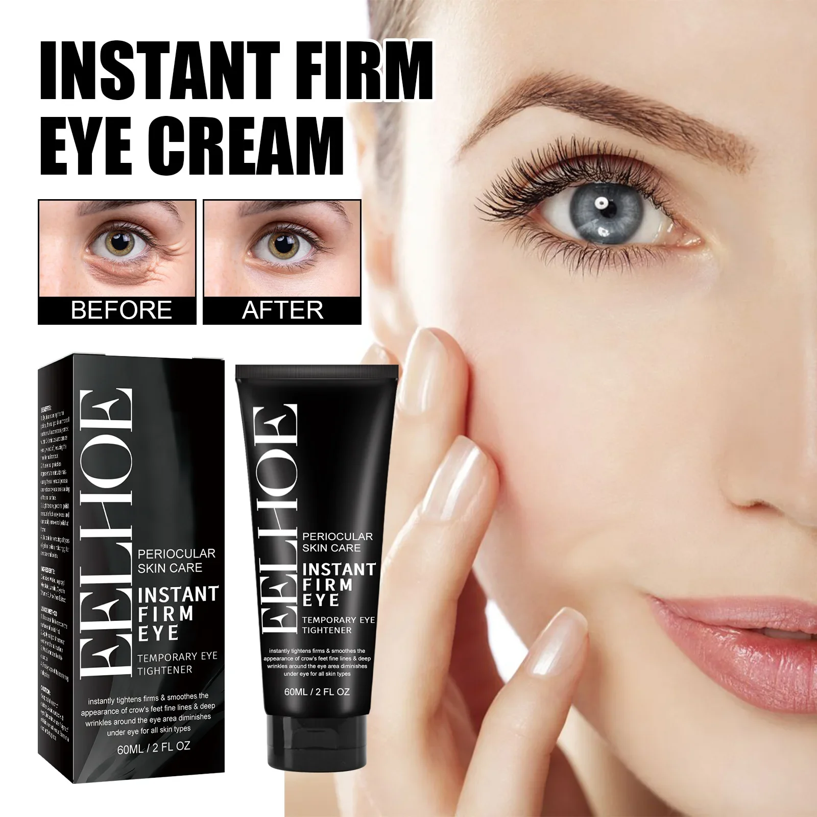 

60ml Eelhoe Firming Eye Cream Fading Wrinkle Eye Bags Dark Circles Magic Lines Fishtail Lines Moisturizing Eye Skin Cosmetics