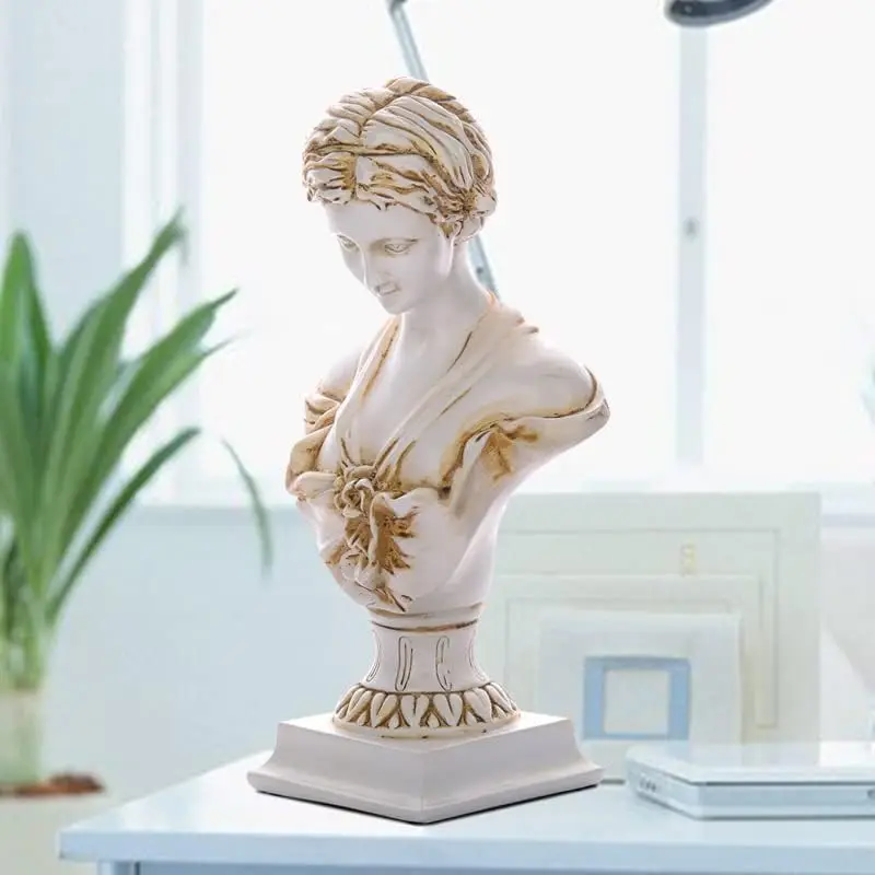 Goddess Bust Statue Classical De Milo Tabletop Decor Gift Greek Roman Mythology Art Replica Resin Venus Sculpture Home Office