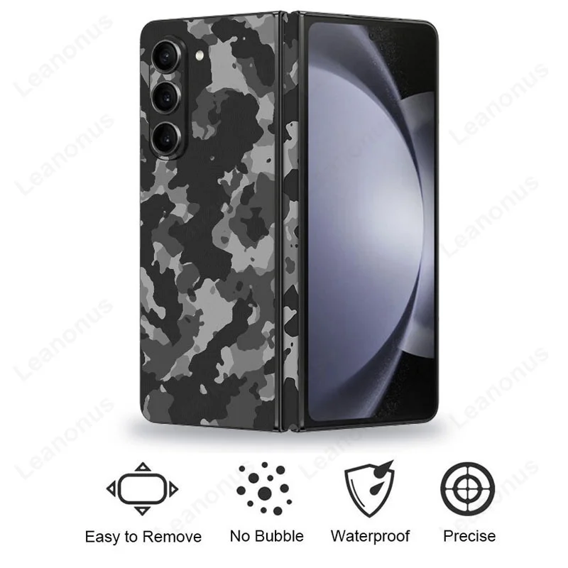 Simple Decal Skin for Samsung Galaxy Z Fold 5 4 3 2 Back + Hinge Screen Protector Film Cover 3M Wrap Personal Sticker