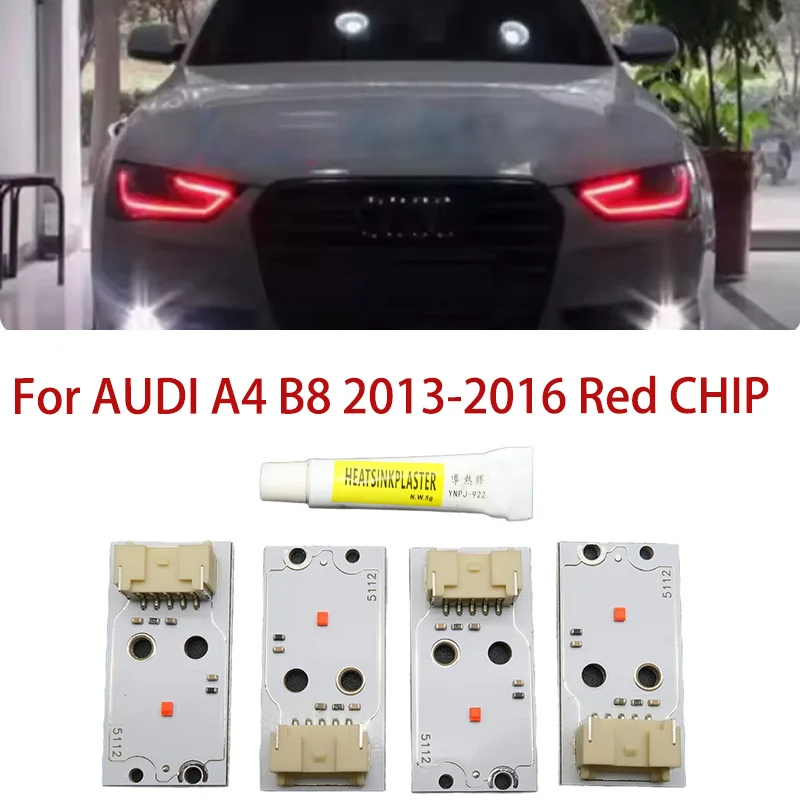 

1pair Red Car Hernia Headlight DRL Chip Angel Eyes light modification Car headlights Ballast chip For AUDI A4 B8 2013-2016