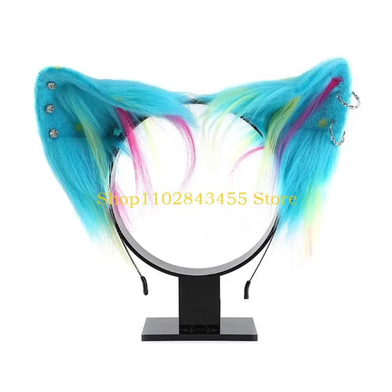 

49MC Ears Handmade Animal Furry Kitten Headband Hair Hoop for Masquerade