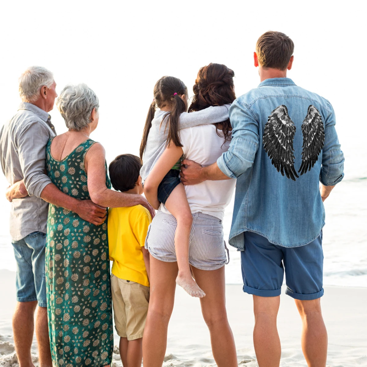 

Sequin Wings Patch Angel Embroidered Appliques Silver DIY Clothes Decoration Gifts Wing Shape Set Sequin Patches