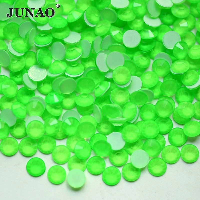 JUNAO Bulk Package SS6 8 10 12 16 20 30 White Opal Glass Rhinestones Wholesale Flatback Strass Non Hotfix Crystals For Tumblers