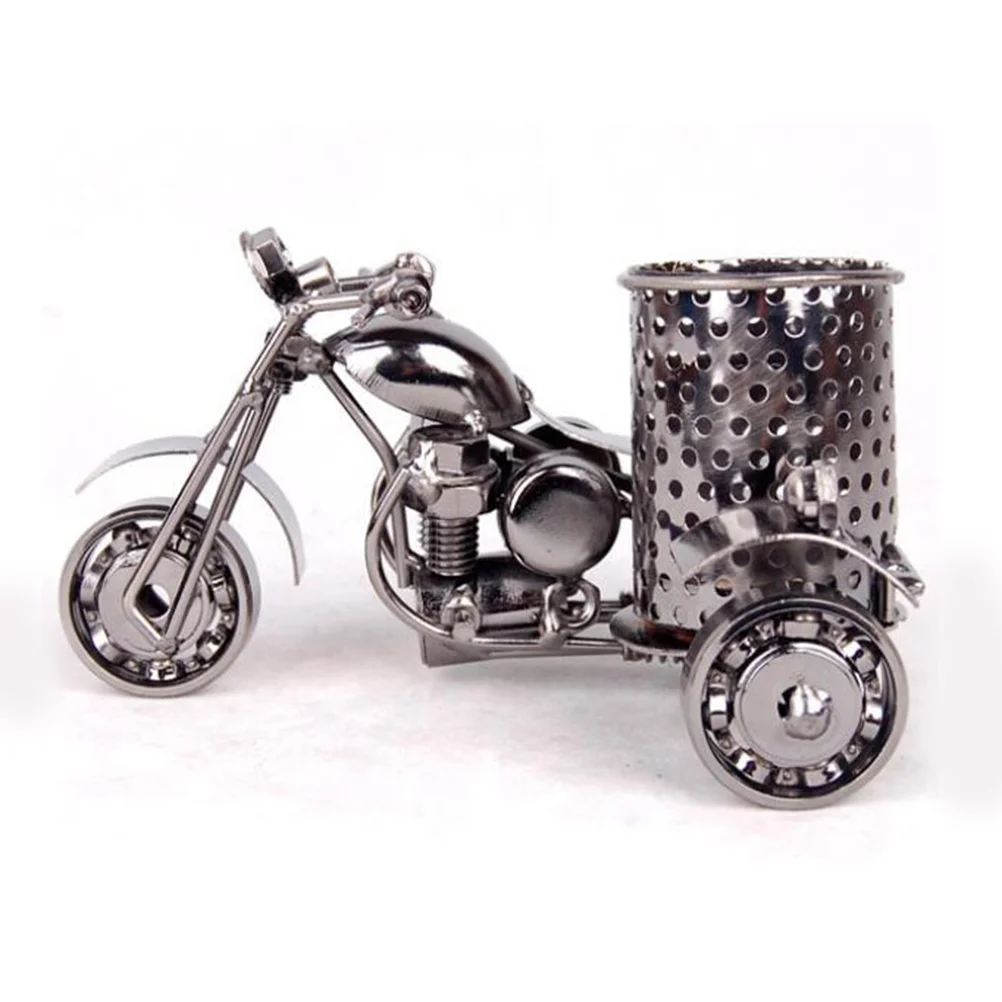 

Desktop Ornament Creative Funny Pen Container Metal Iron Craft Ornament for Home Coffee Shop Store Hotel (Black)
