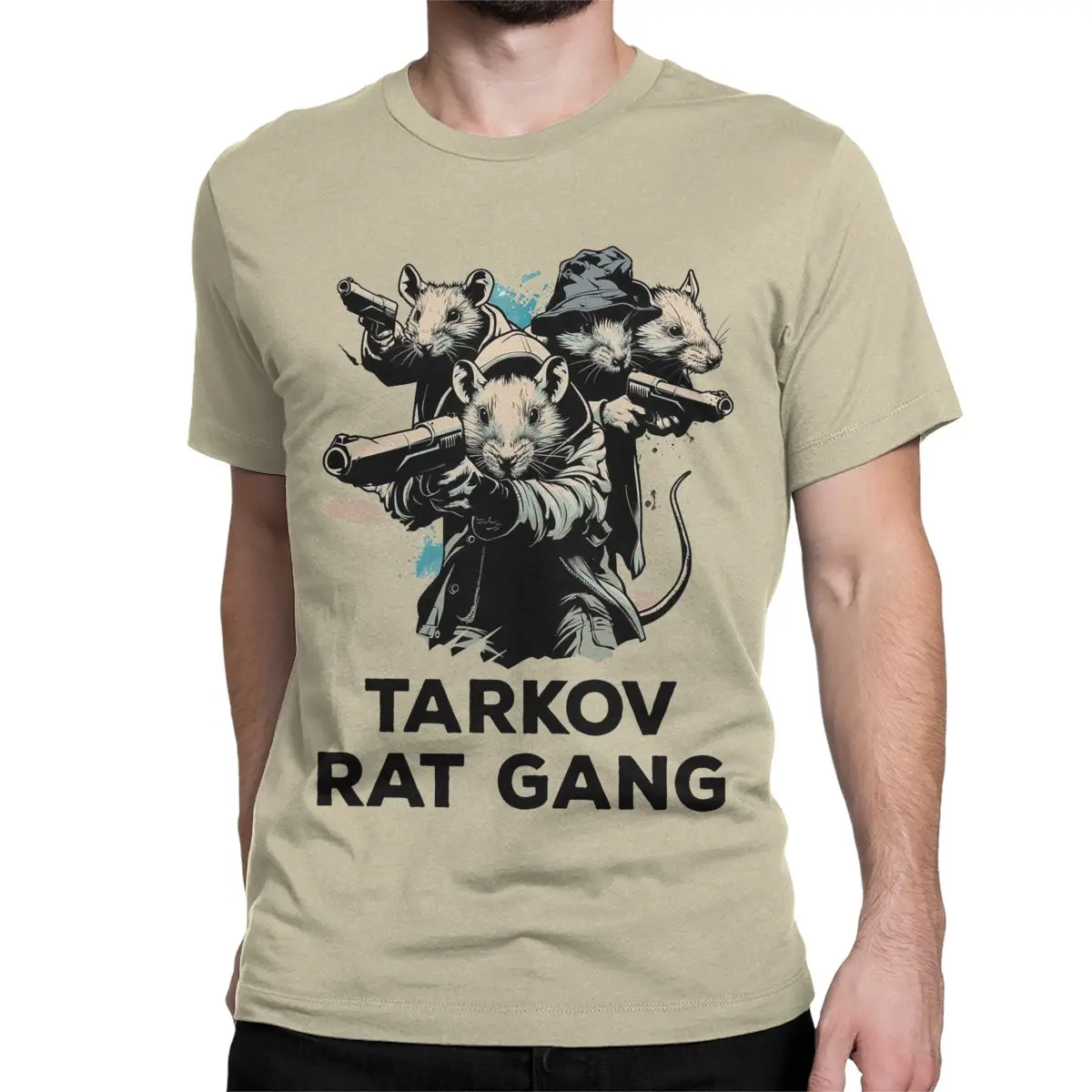 Escape From Tarkov Rat Gang T-Shirts Men Leisure 100% Cotton Tee Shirt Crewneck Short Sleeve T Shirts Big Size Tops