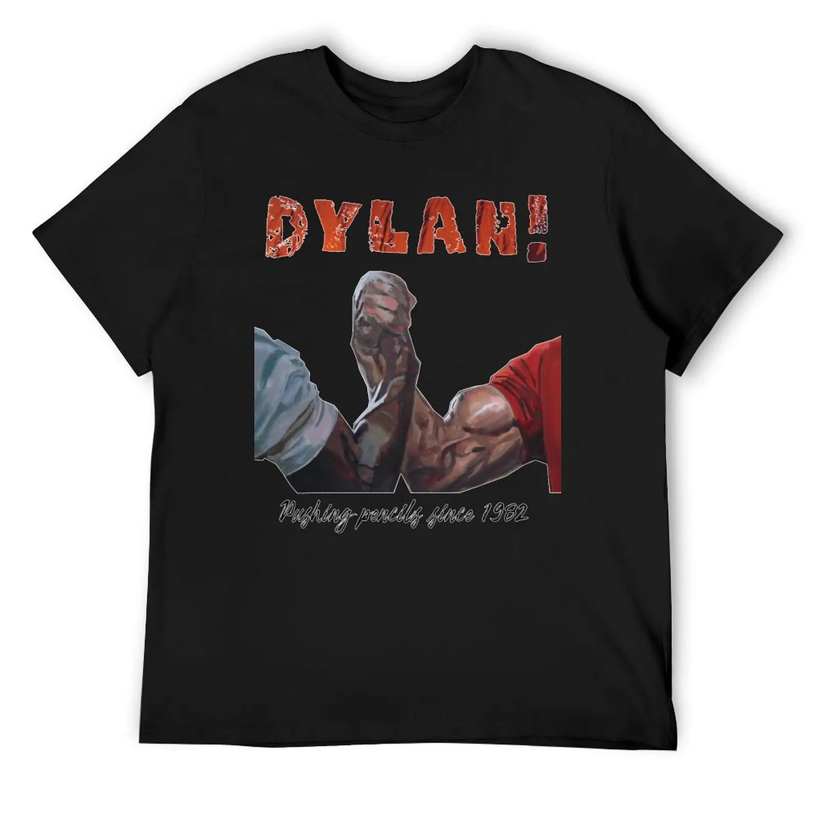 Dylan Predator Handshake - Pushing Pencils T-Shirt plus sizes heavyweights vintage mens vintage t shirts