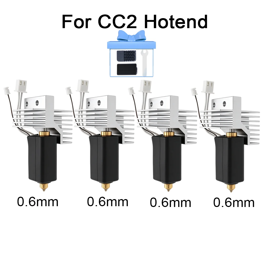 Upgrade Hotend For Elegoo Centauri Carbon 2 Hotend Assembly Ceramic Hotend Extruder 0.2 0.4 0.6 0.8 Nozzle CC2 Hotend 3D Parts image 3