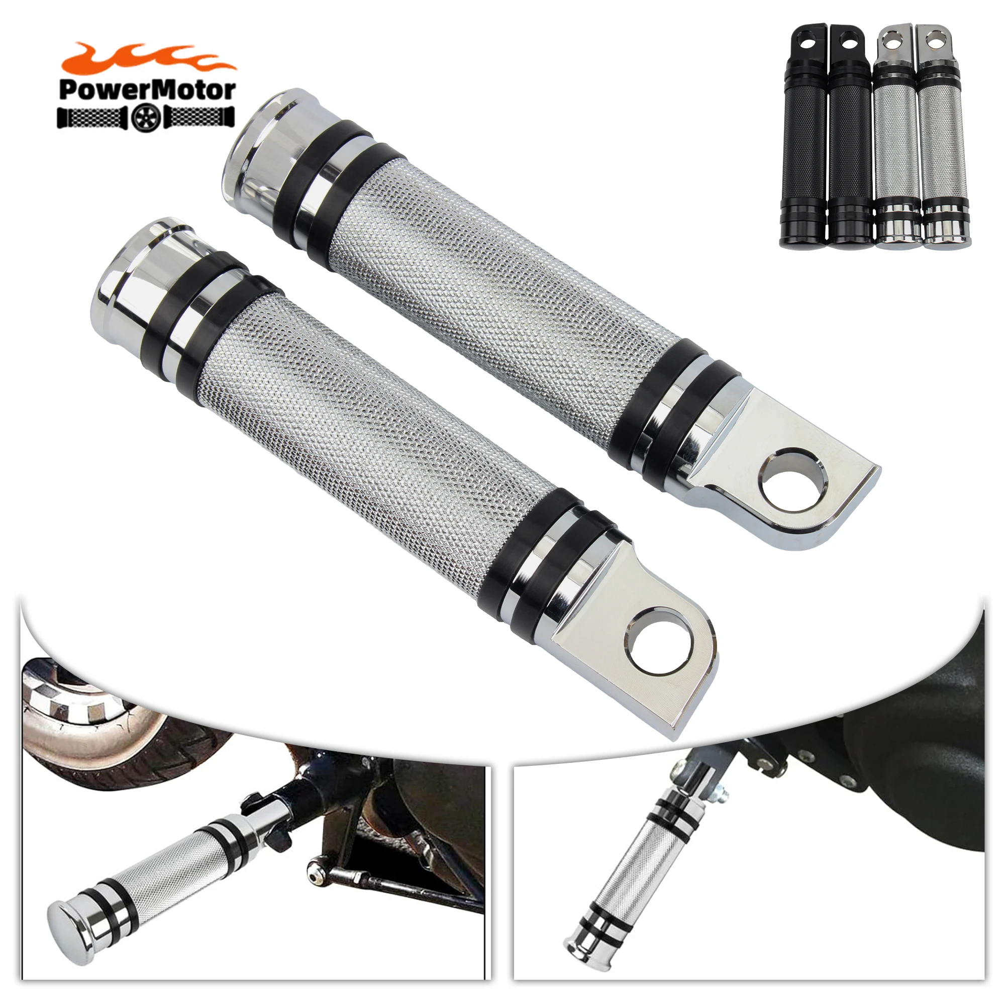 

For Harley Motorcycle Foot Pegs Knurled Footrests Front Rear Footpegs Sportster XL 883 Touring Road King Chopper Bobber Parts