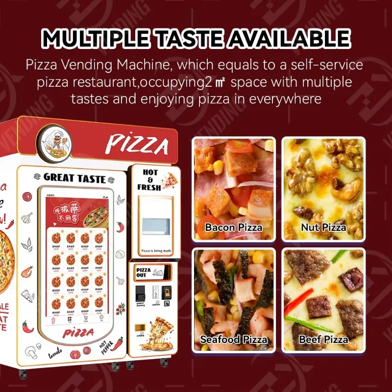ماكينة بيع البيتزا ماكينا الصغيرة المصنوعة بفرن صغير لمدة 3 دقائق سهلة التشغيل للبيتزا ذات الخدمة الذاتية