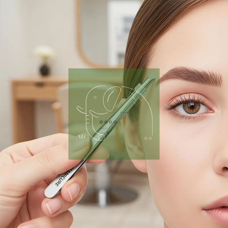 Stainless Steel Tweezers Tool Suitable For Eyebrow Eyelash Application Beard & Mustache Trimming False Eyebrow Applicator Gifts