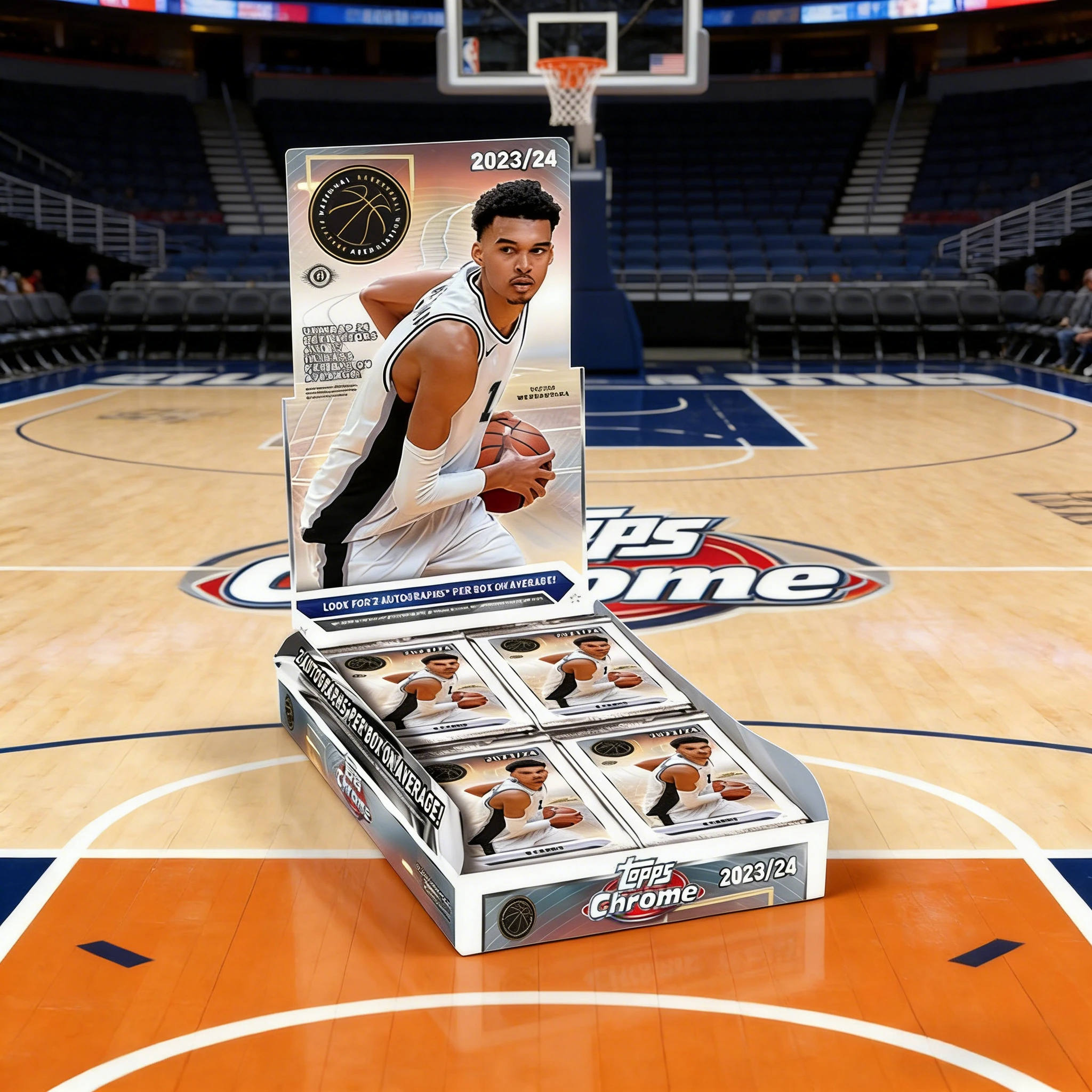 

Topps Official 23-24 Chrome Basketball Card Blaster Box, NBA Star Chrome Collector Card Set Sealed Collectible Premium Gift Set