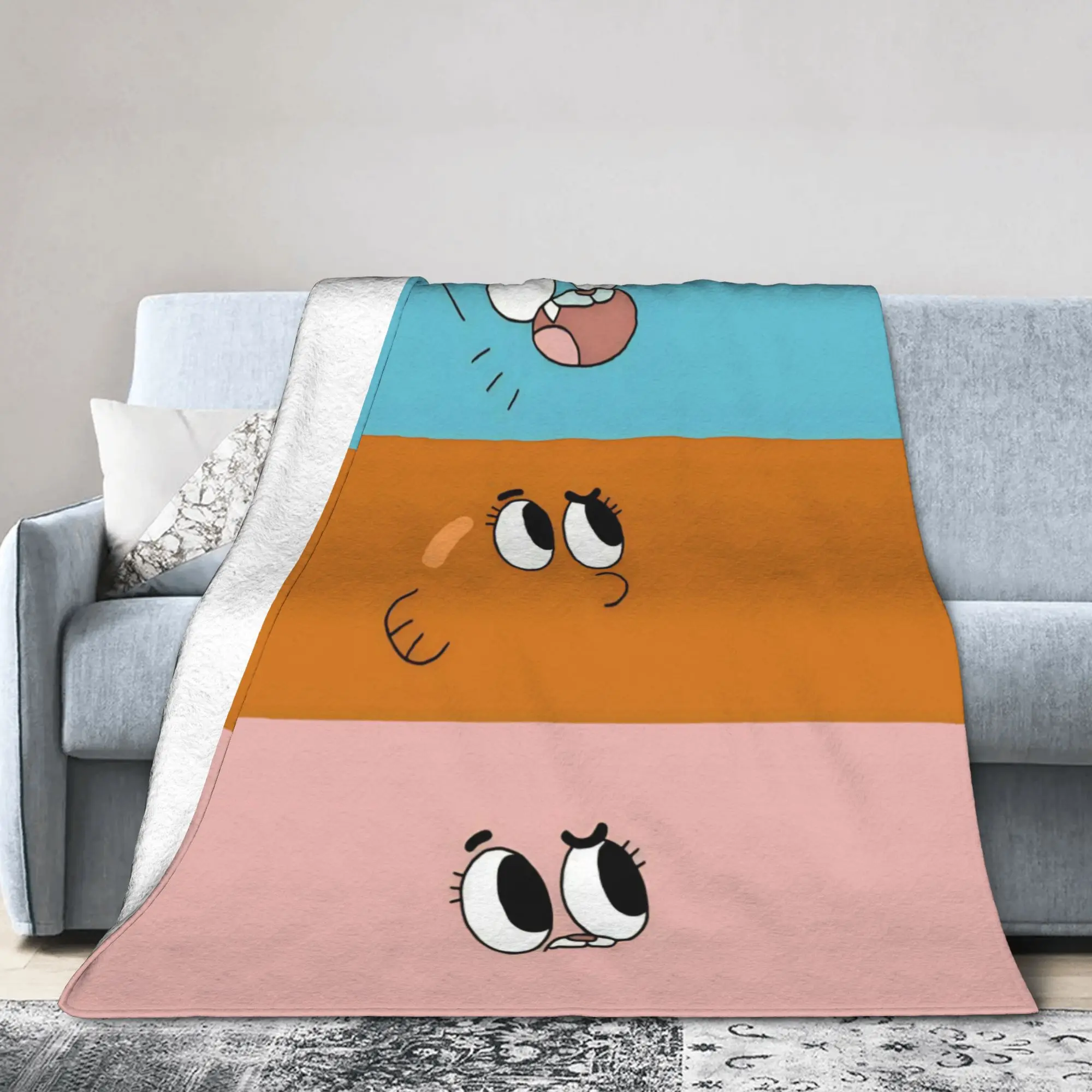 Anaise Gum Ball Darwins Flannel Blankets Amazing World Of Gum Ball Throw Blanket Sofa Bedding Lounge 200x150cm Plush Thin Quilt