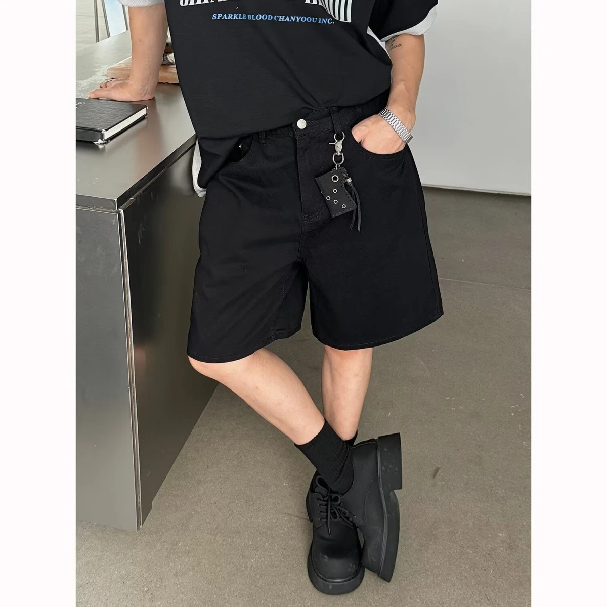 

Ice Silk Qui Dry Five-Part Pants Summer Wear for Middle-Aged And ly Men ort orts Dad Pants Straight Leg Casual Tro...