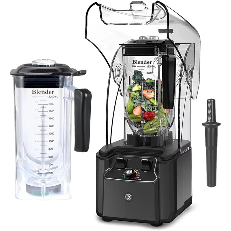 Airo High Speed Power 3.35HP With Soundproof Cover Blender 2500 Watt 2.2 Ltrs Commercial Smoothie Blender Machine view 2