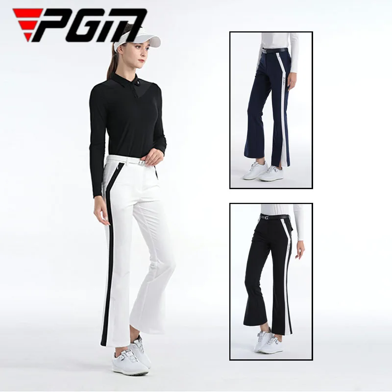 

PGM Female Flared Patchwork Golf Sweatpants Women Split Hem Leisure Golf Pants Breathable Stretch Sports Trousers XS-XL