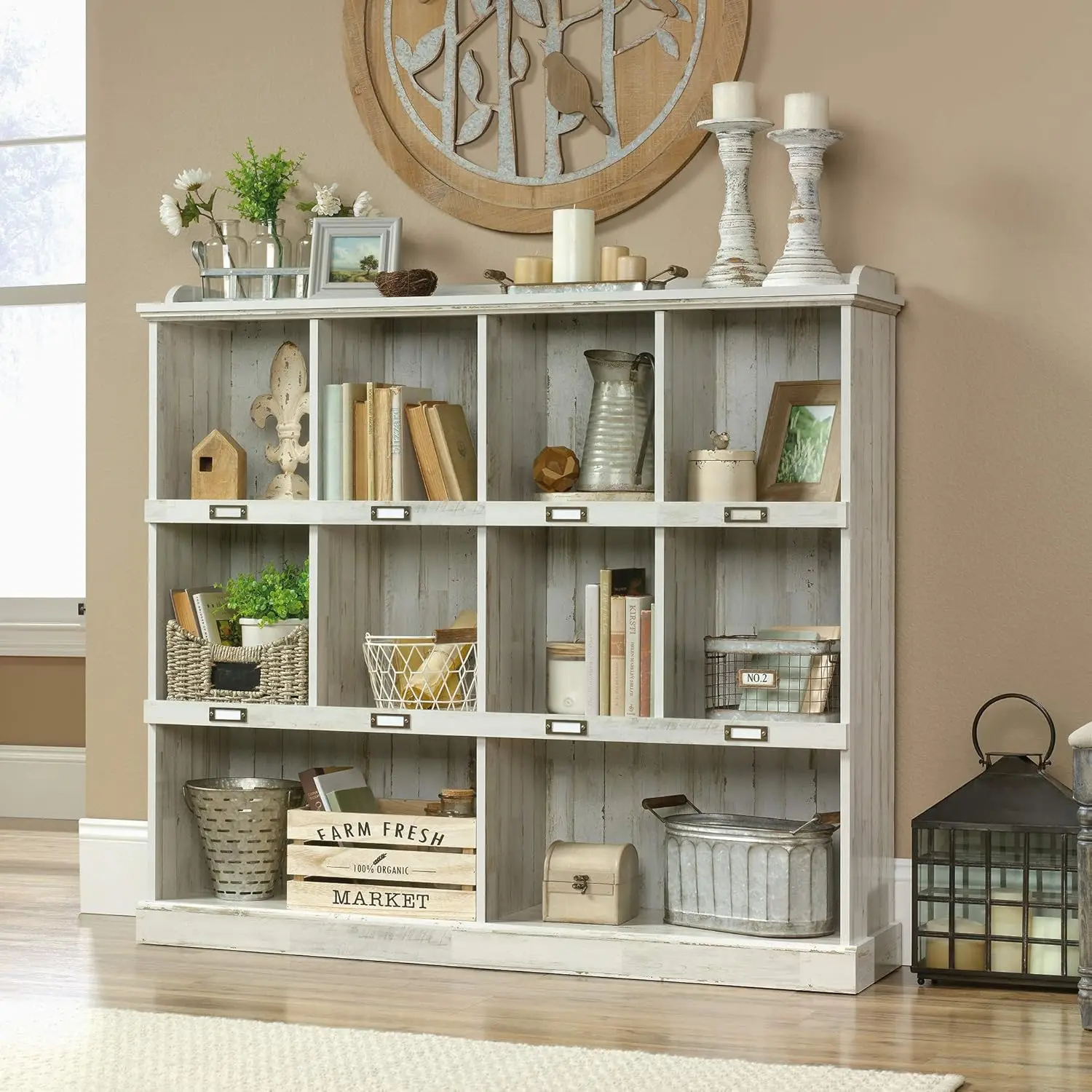 

Barrister Lane Bookcase, L: 53.15" x W: 12.13" x H: 47.52", White Plank finish