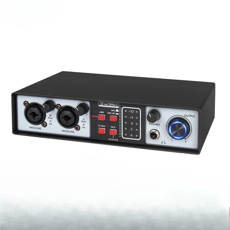 2-in 2-out Mixer Recording Sound Card Mixing Console Track Separation External Sound Card Computer Recording Driver Free